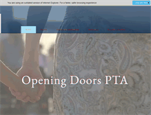 Tablet Screenshot of openingdoorspta.org